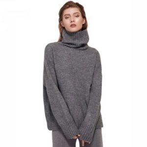 Pea In The Pod Maternity Gray Cowl Neck Long Sleeve Pullover Knit Sweater Small